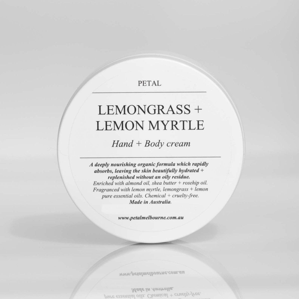Hand + Body Cream - Lemongrass + Lemon Myrtle - Petal Melbourne