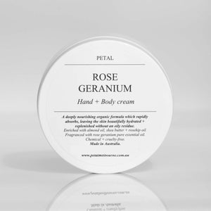 Hand + Body Cream - Rose Geranium - Petal Melbourne