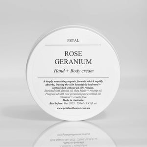 Hand + Body Cream - Rose Geranium